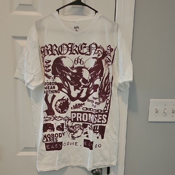 Broken Promises Other - Broken Promises White Graphic Tee